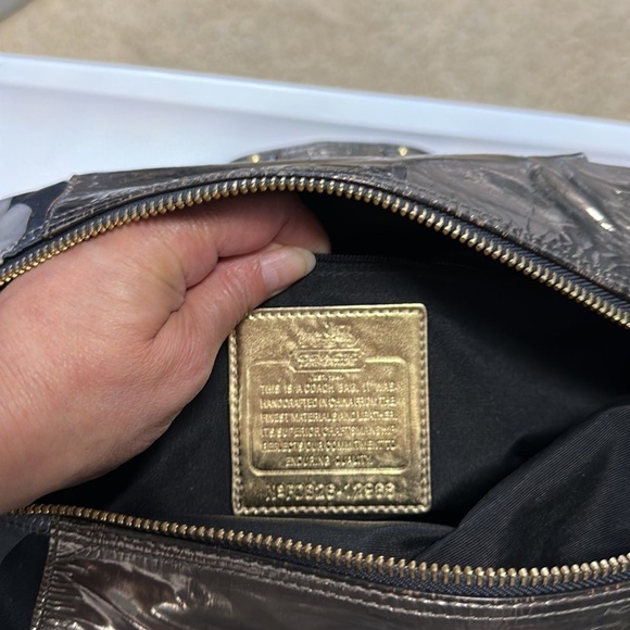 Coach Madison Graphic Op Art C Orange Black Grey Purse - Picture 3 of 4